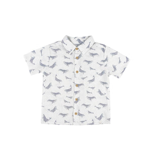 KAYS + KINS Linen Shirt - Whales Lullaby