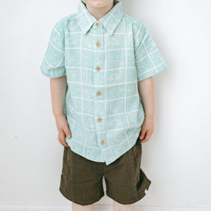 KAYS + KINS Linen Shirt - Seafoam