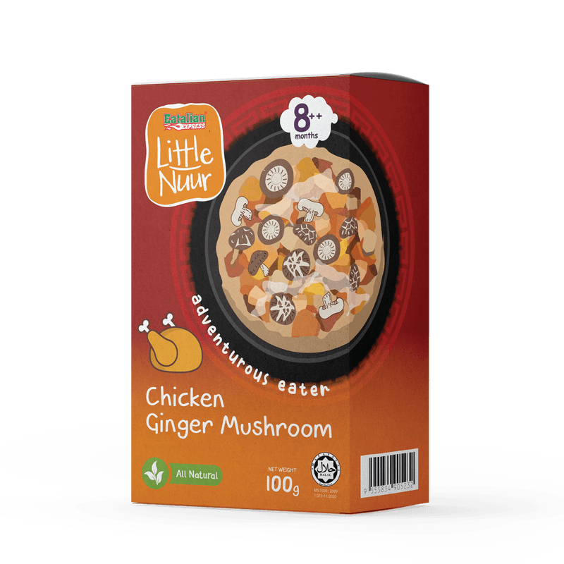 Little Nuur Lauk Chicken Ginger Mushroom 100g, 8m+