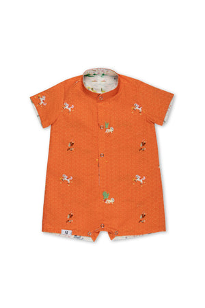 Maison Q Little Cavalry Reversible Boy Onesie