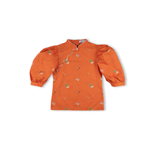 Maison Q Little Cavalry Women's Cuffed Sleeves Blouse