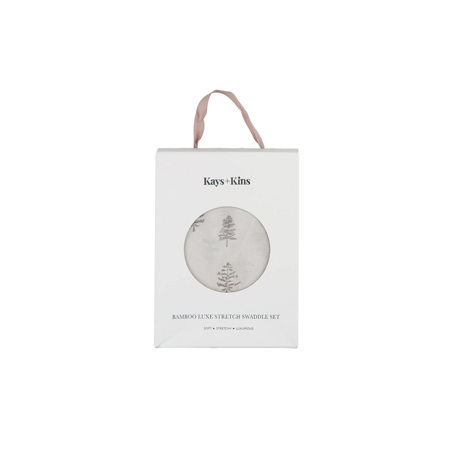Kays + Kins Bamboo Luxe Swaddle Set in Frostree