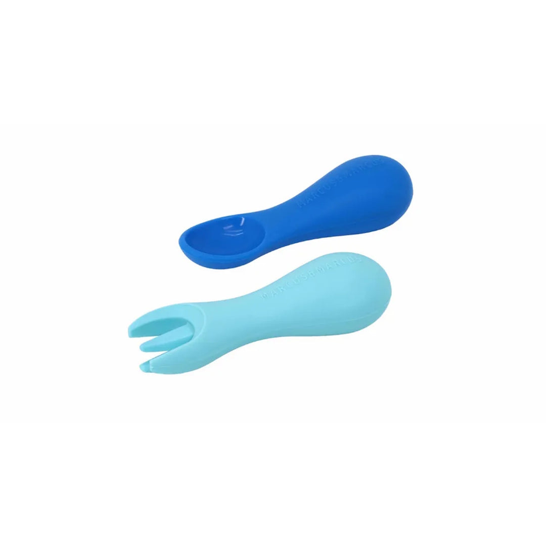 Marcus & Marcus Silicone Palm Grasp Spoon & Fork Set