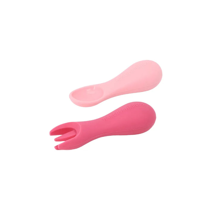 Marcus & Marcus Silicone Palm Grasp Spoon & Fork Set