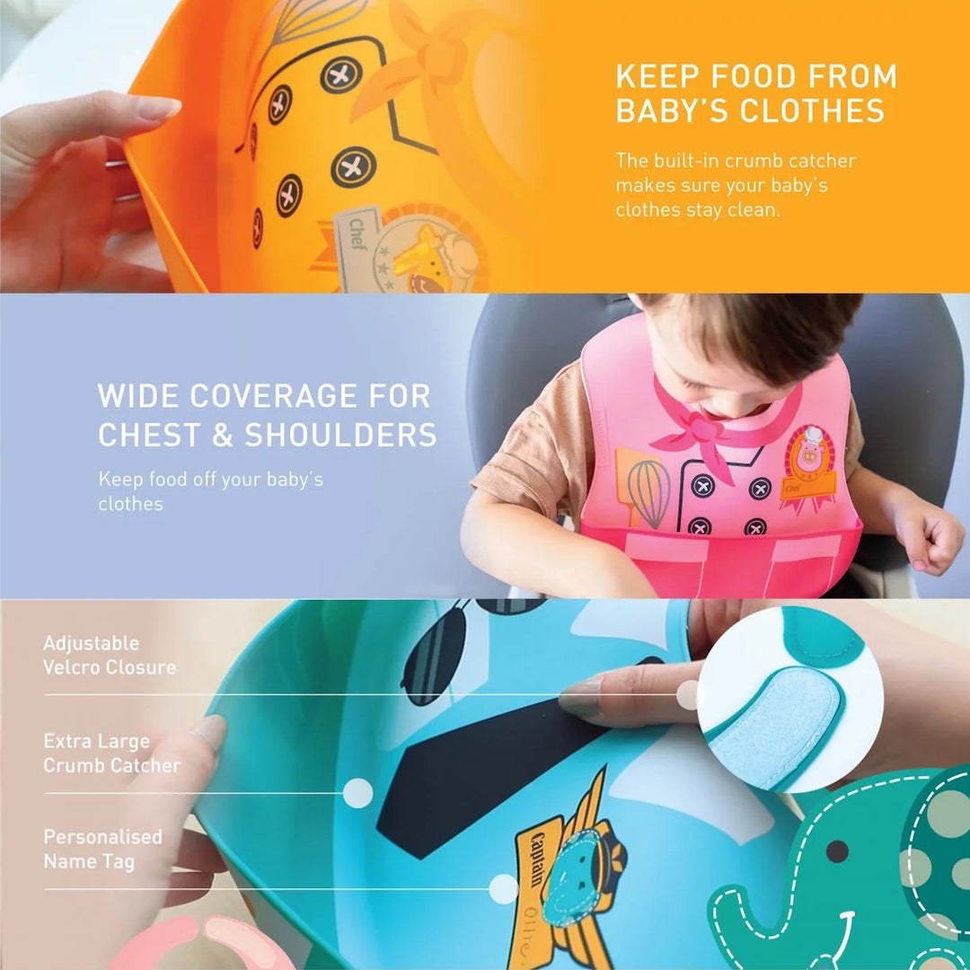 Marcus & Marcus Wide Coverage Silicone Bib