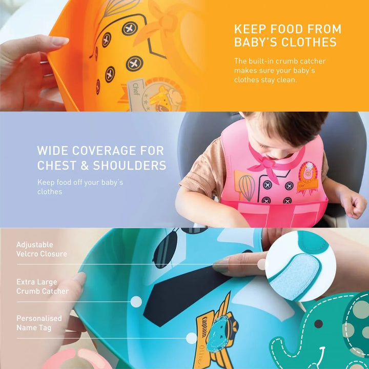 Marcus & Marcus Wide Coverage Silicone Bib