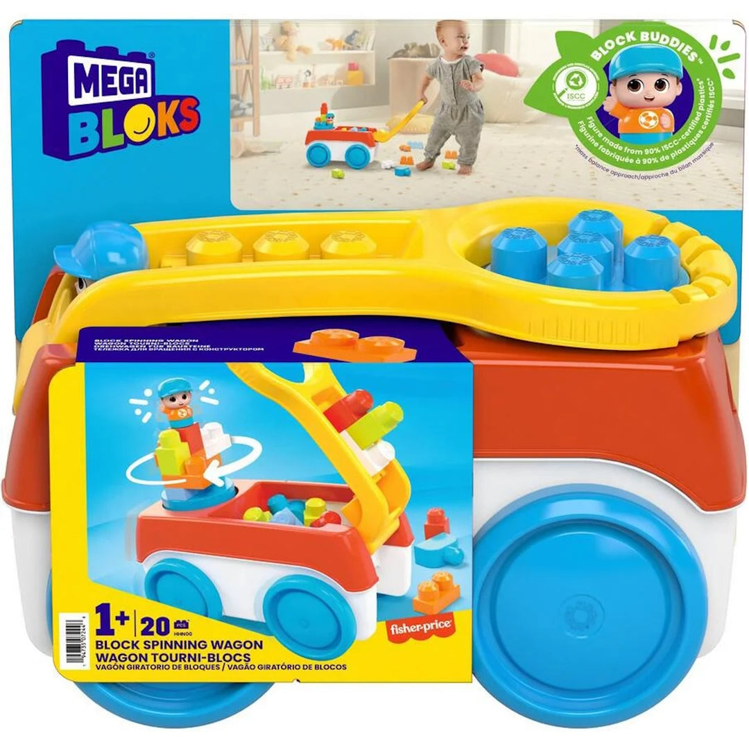 Fisher-Price Mega Blok Build n Spin Wagon