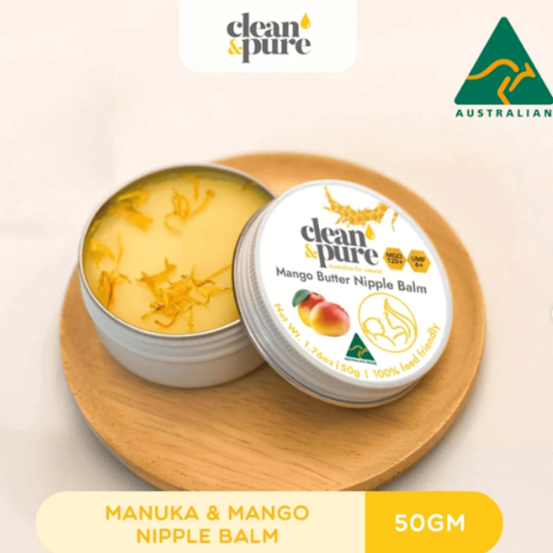 Clean & Pure Manuka & Mango Butter Nipple Balm 50gm