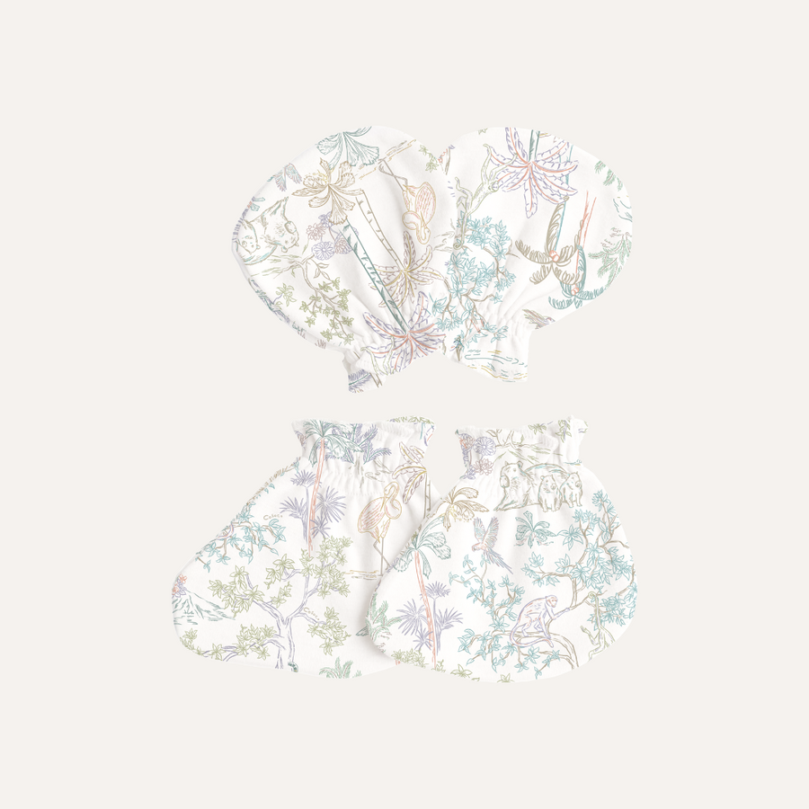 Cosoco Kids Mittens & Booties - Rainbow Tropics