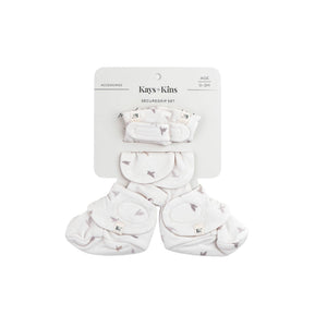 Kays+Kins SecureGrip Mitts and Booties Set in the Avian print