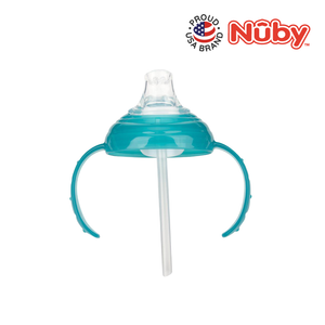 Nuby Tritan Spout Cup lid with soft silicone spout, internal straw and twin easy-grip handles