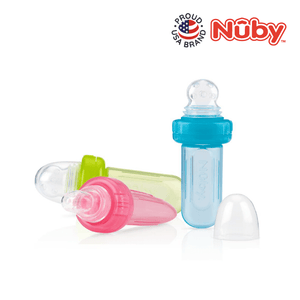 Nuby Mini Squeeze Feeder with Hygienic Cover, colour range
