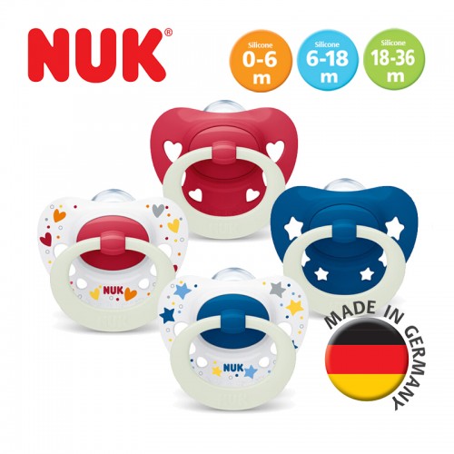 NUK Signature Night Silicone Soother Size 1