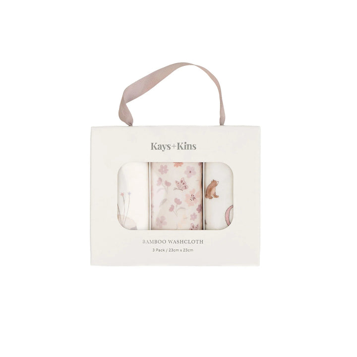 Kays+Kins Bamboo Washcloth - 3 Pack