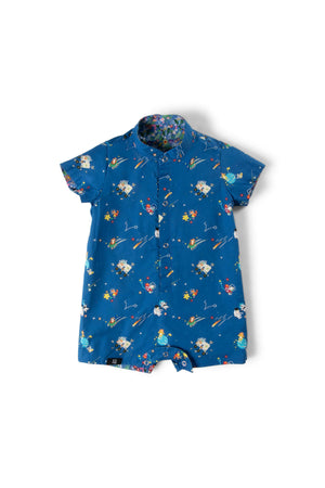 Maison Q Nine Yards Reversible Boy Onesie