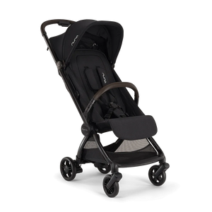 Nuna VIAA cabn Stroller in Caviar - angle view