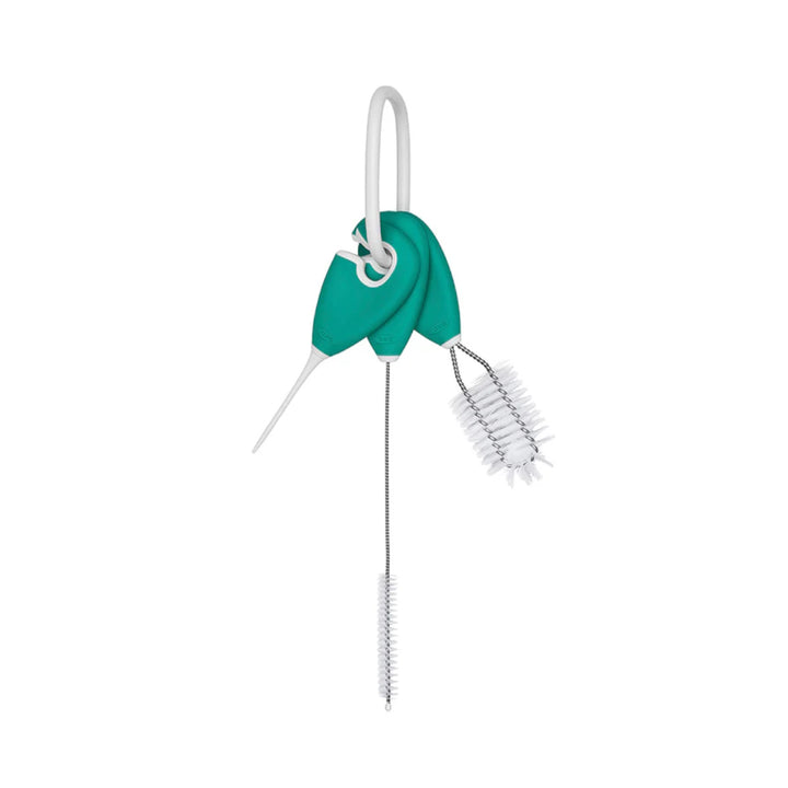 OXO Tot On the Go Straw & Sippy Cup Top Cleaning Set (Teal)