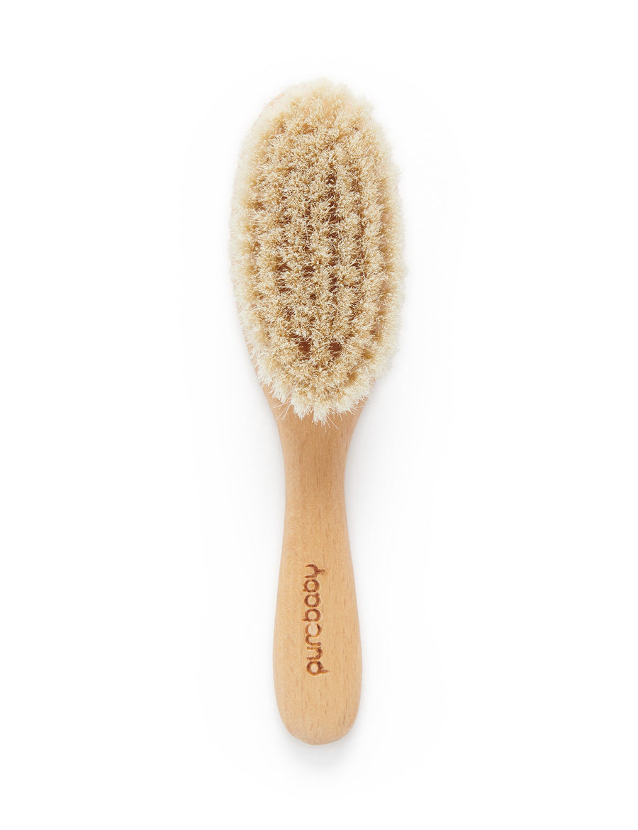 Purebaby Goat Hair Brush with beechwood handle