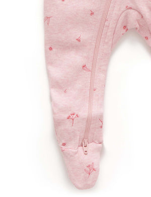 Purebaby Zip Growsuit in Peony Blossom - official product photo 4