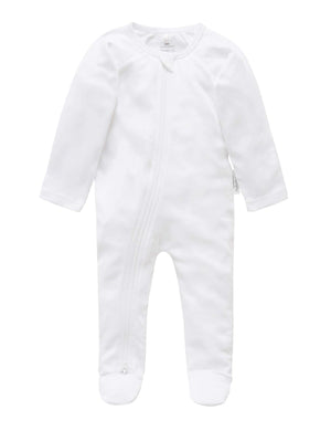 Purebaby Zip Growsuit in White - official product photo 1