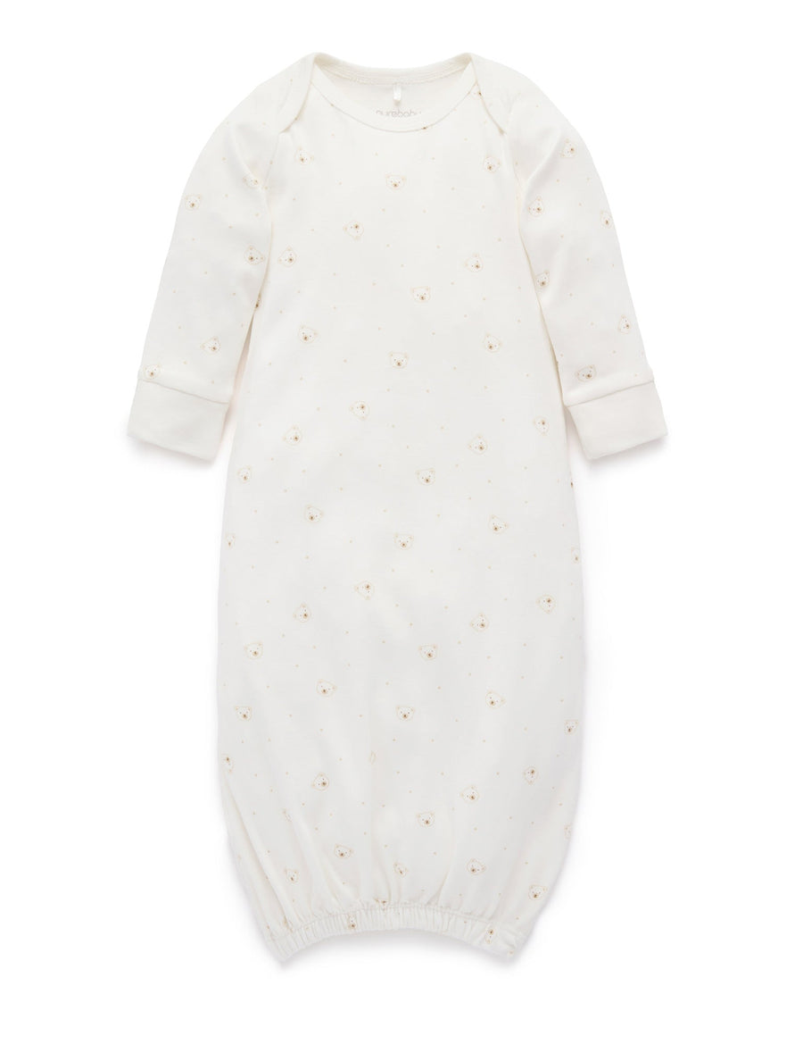 Purebaby Sleepsuit in Vanilla Bear - official product photo 1