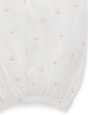 Purebaby Sleepsuit in Vanilla Bear - official product photo 4