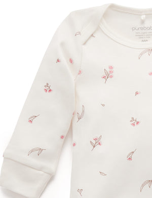 Purebaby Sleepsuit in Vanilla Blossom - official product photo 2