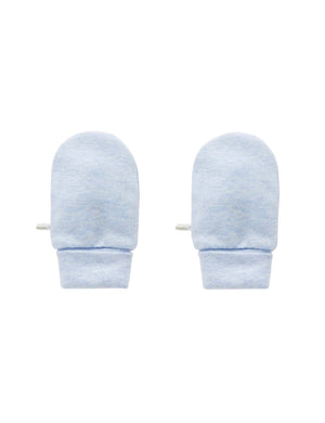 Purebaby Essentials Mittens in Pale Blue Melange
