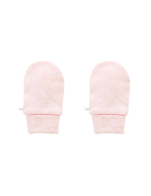 Purebaby Essentials Mittens in Pale Pink Melange