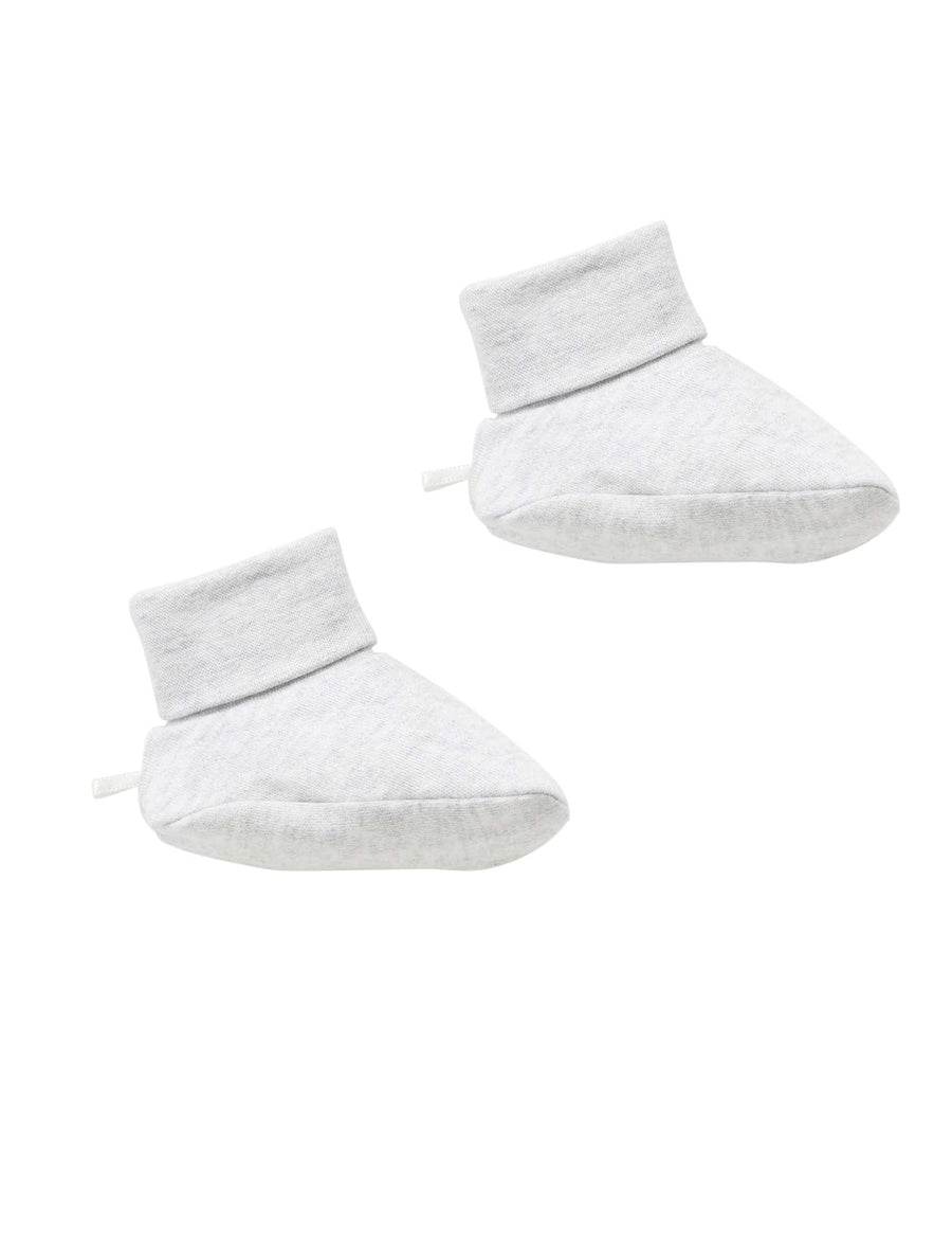Purebaby Essentials Booties - Pale Grey Melange