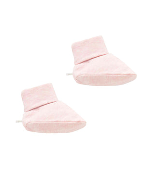 Purebaby Essentials Booties in Pale Pink Melange