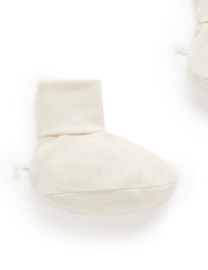 Purebaby Essentials Booties in Wheat Melange