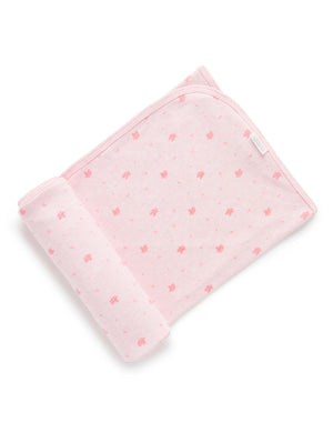 Purebaby Essentials Bunny Rug - Pale Pink Leaf