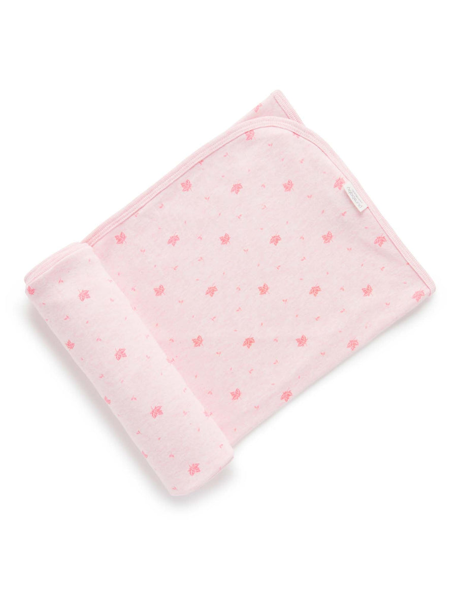 Purebaby Essentials Bunny Rug - Pale Pink Leaf