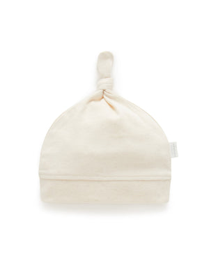 Purebaby Essentials Knot Hat in Wheat Melange