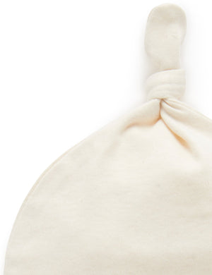 Purebaby Essentials Knot Hat in Wheat Melange