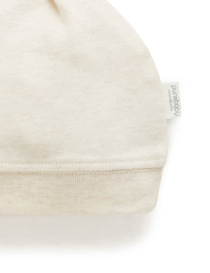 Purebaby Essentials Knot Hat in Wheat Melange