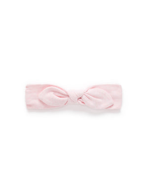 Purebaby Essentials Knot Headband in Pale Pink Melange