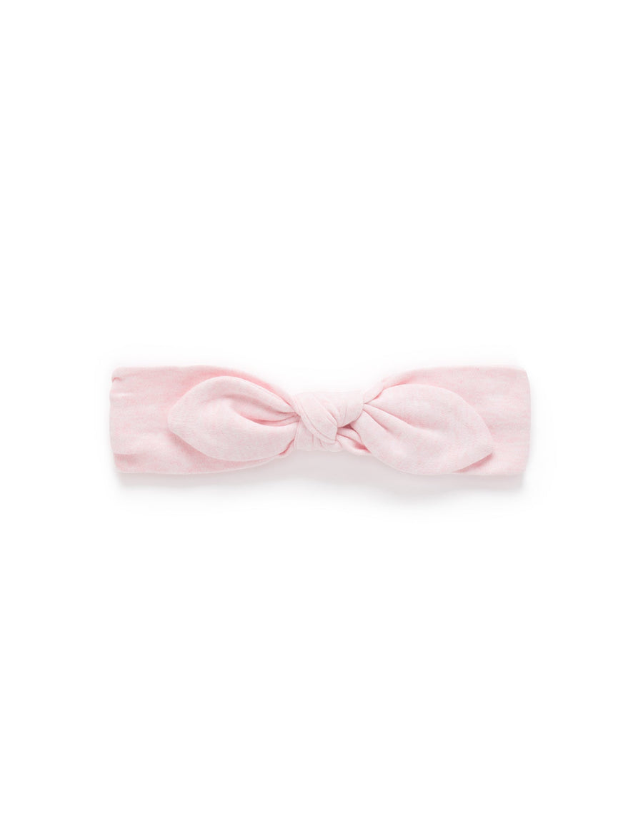 Purebaby Essentials Knot Headband in Pale Pink Melange