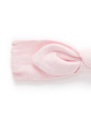 Purebaby Essentials Knot Headband in Pale Pink Melange