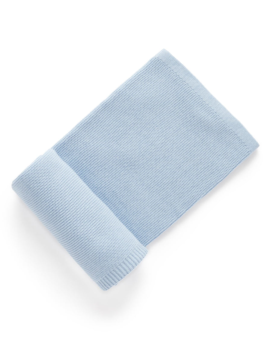 Purebaby Essentials Textured Blanket in Blue Melange