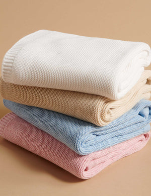 Purebaby Essentials Textured Blanket in Blue Melange