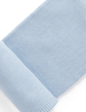 Purebaby Essentials Textured Blanket in Blue Melange