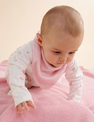 Purebaby Essentials Textured Blanket in Pink Melange
