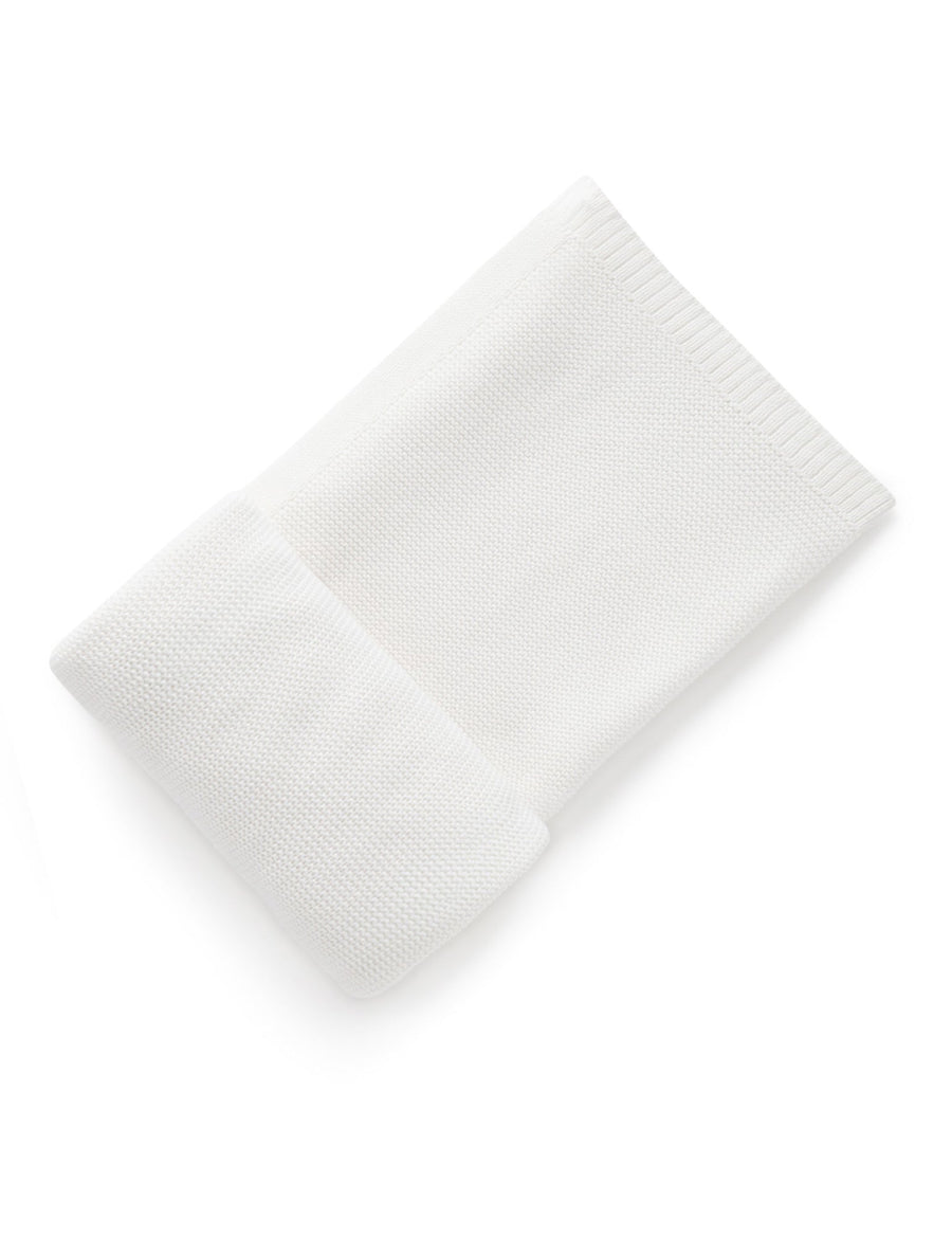 Purebaby Essentials Textured Blanket - White