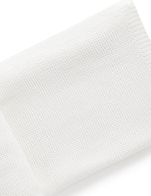 Purebaby Essentials Textured Blanket - White