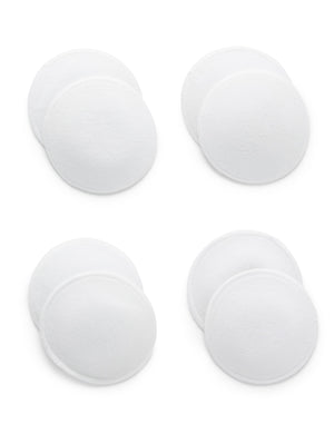Purebaby Reusable Nursing Pads in white organic cotton velour