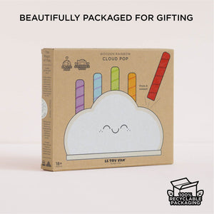 Le Toy Van Rainbow Cloud Pop-up Toy packaging