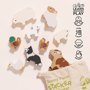 Le Toy Van Farmyard wooden farm animal pieces