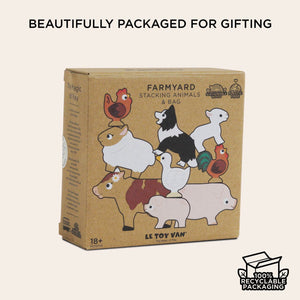 Le Toy Van Farmyard Stacking Animals packaging